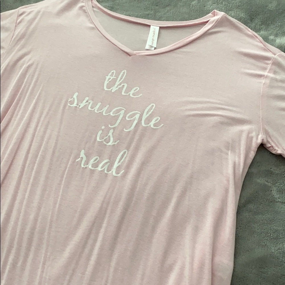 Pink flowy night shirt